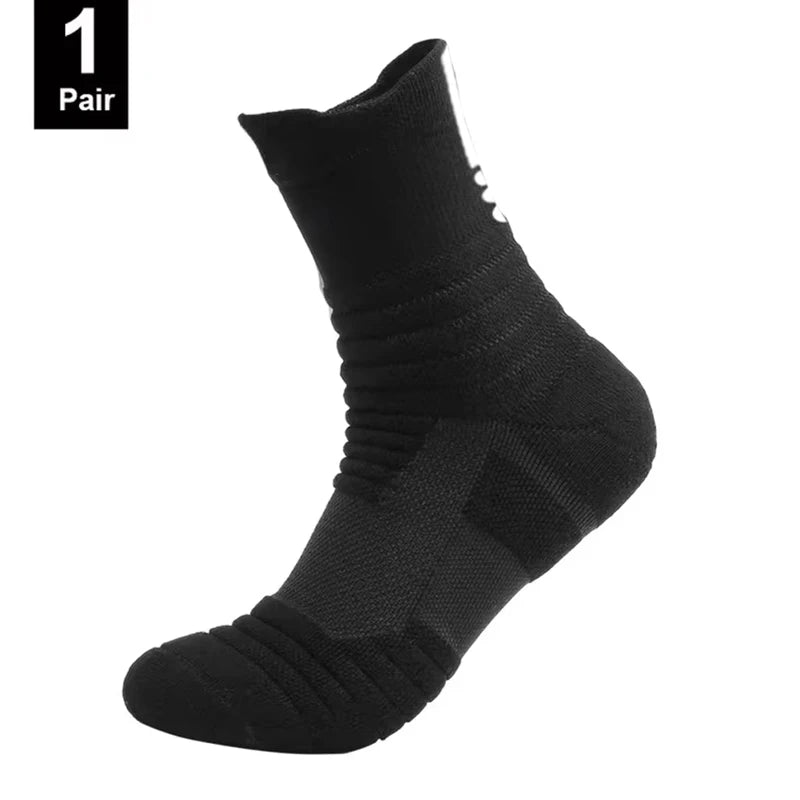1/3 Pairs Anti-slip Football Socks Men Cotton Sock Short Long Tube Soccer Basketball Sport Socks Breathable Deodorous Sock 39-45 Pi-Mart