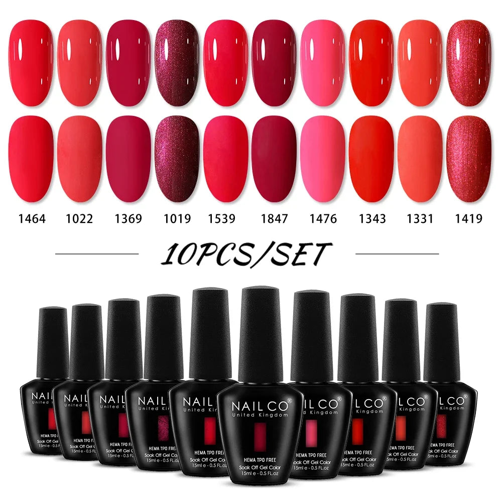 NAILCO 15ml Nails Art Gel Lack Polish Summer Hybrid Nail Varnish Manicure UV Top Coat Base HEMA TPO FREE Esmalte Nail Gel Polish Tri Light Beauty