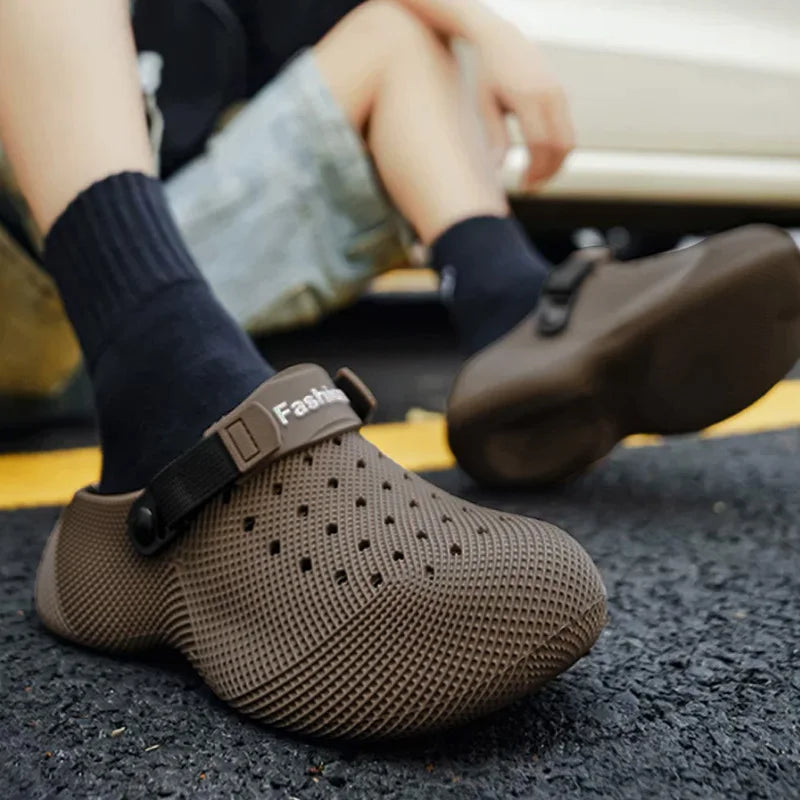 3D Design Chunky Platform Sandals Men 2026 Summer Slip On Non Slip Sport Sandals Men Outdoor Thick Bottom Eva Slippers Beach Pi-Mart