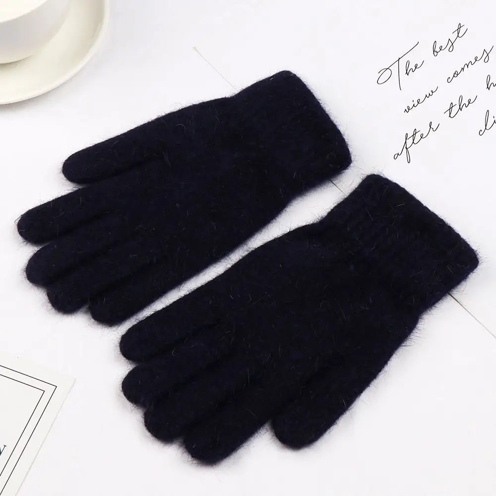 Fashion Elastic Outdoor Warm Thick Winter Gloves Mittens Full Finger Gloves Pi-Mart