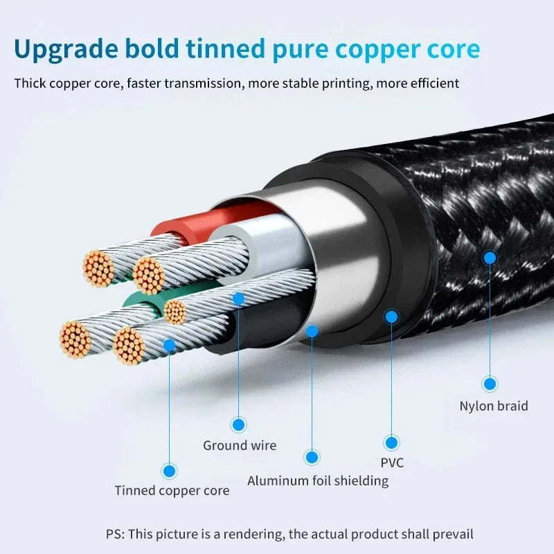 USB C to USB B 2.0 Printer Cable Electronic Organ Cable Type C USB B for Computer Laptop Phone to Fax Machine Scanner Universal Pi-Mart