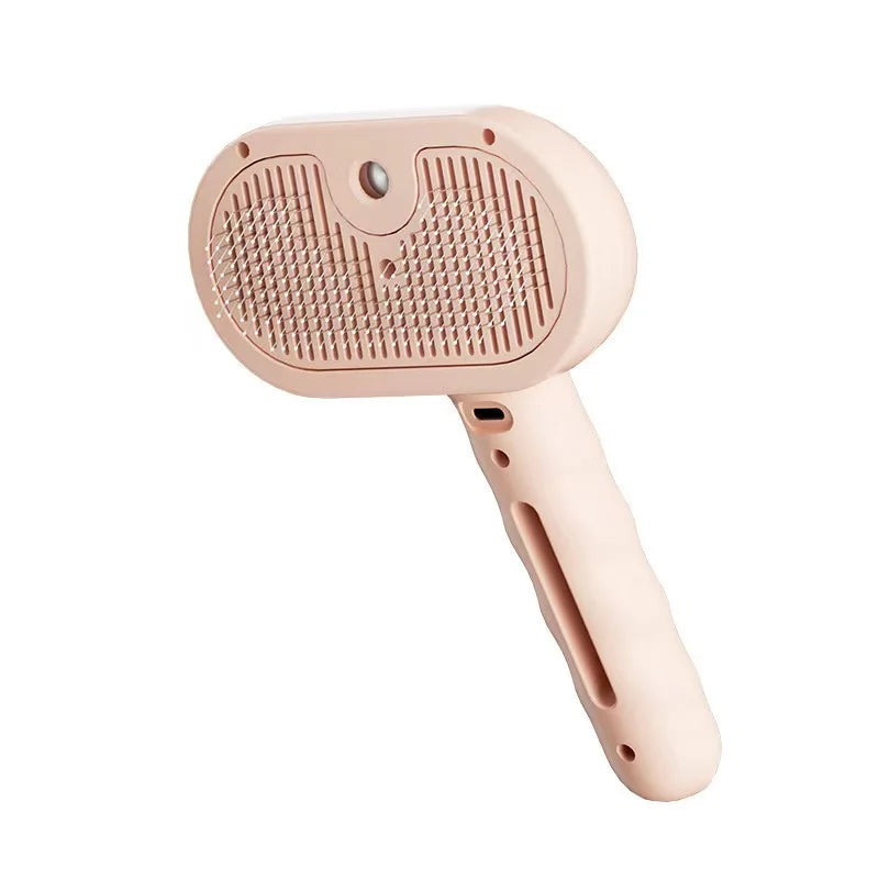 Steamy Dog Brush Electric Spray Cat Hair Brush 3 in1 Dog Steamer Brush for Massage Pet Grooming Removing Tangled and Loose Hair Pi-Mart