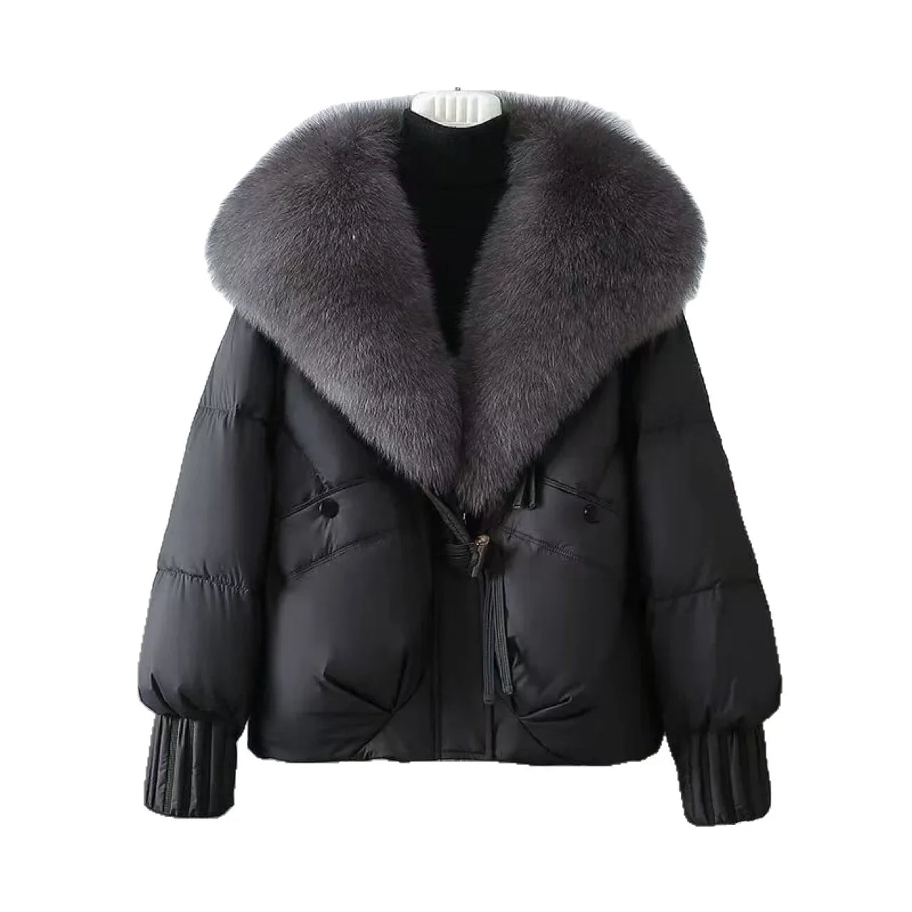 2025 New Women Down Cotton Coat Korean Fashion Big Collor Thicken Warm Puffer Overcoat Ladies Loose Parkas Cotton Jacket LadyShow.Store