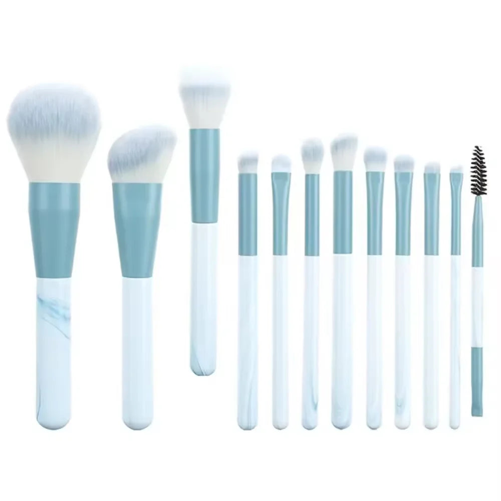 13 PCS Makeup Brushes Set Eye Shadow Foundation Women Cosmetic Brush Eyeshadow Blush Beauty Soft Make Up Tools Bag LadyShow.Store