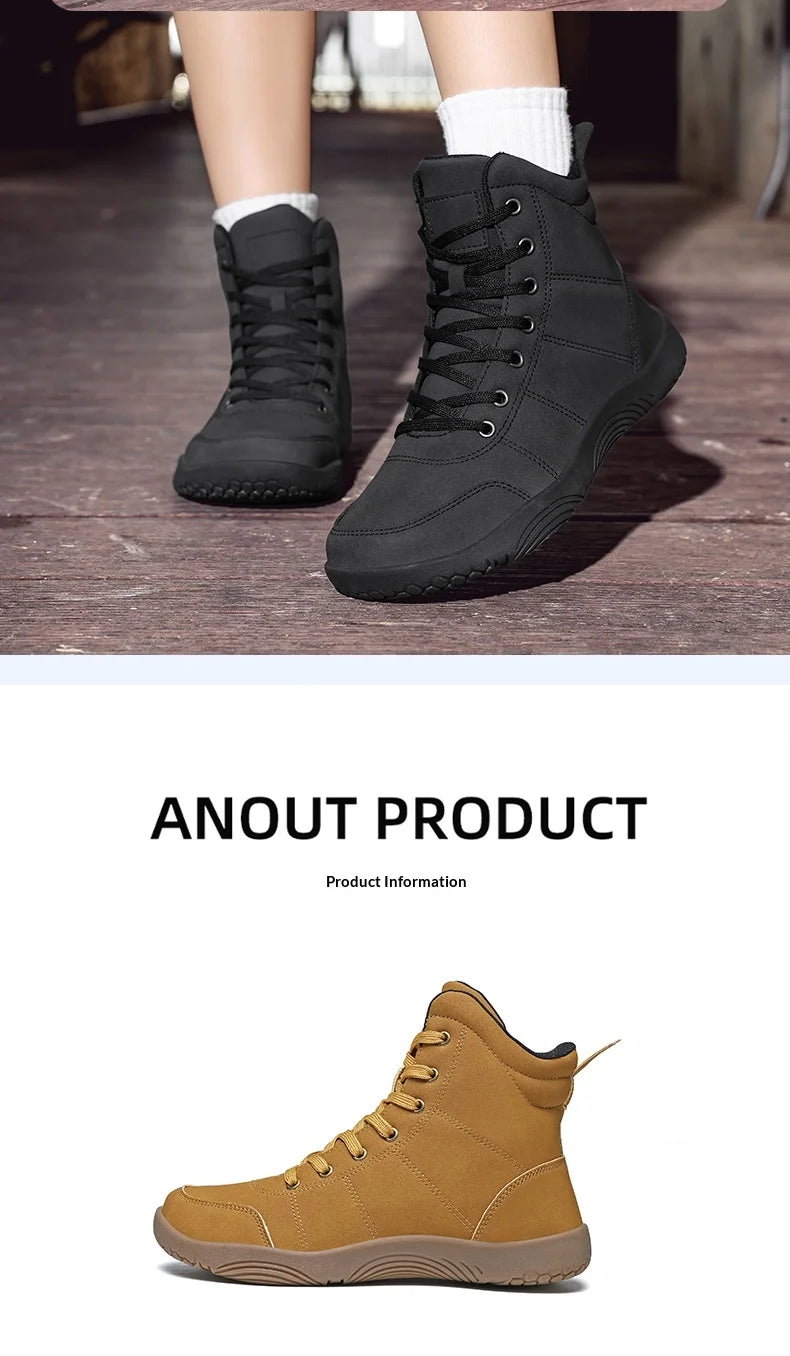 2026 New Unisex Sports Shoes Lightweight And Non Slip Walking Shoes Comfortable High Top Solid Color High-Quality Hiking Shoes Pi-Mart