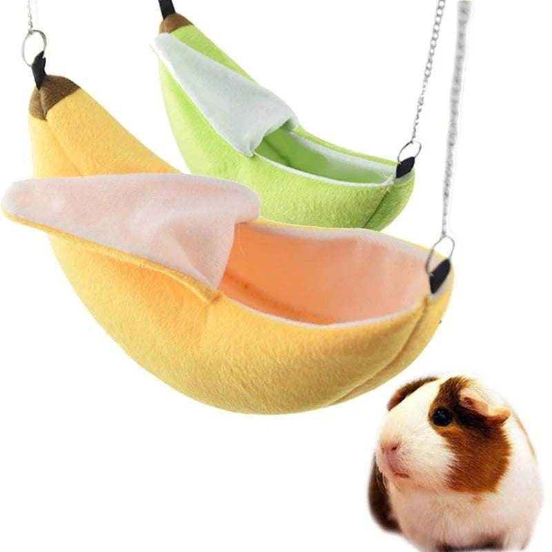 Hamster cotton nest banana Shape House Hammock Bunk Bed House Toys Cage For Sugar Glider Hamster Small Animal Bird Pet Supplies Pi-Mart