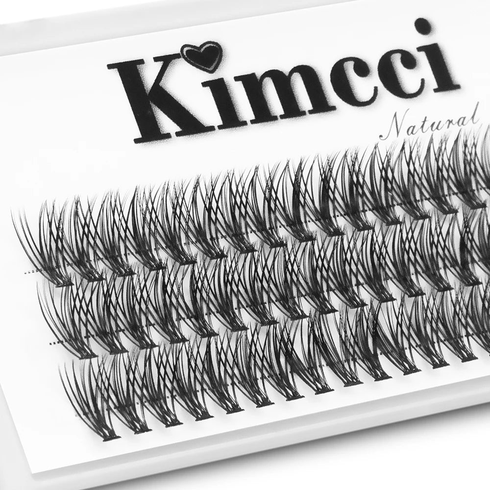 Kimcci 60knots/Case Natural False Eyelash Extension Makeup 30P Mink Individual Faux Eye Lashes Professional Fake Grafting Cilias Pi-Mart