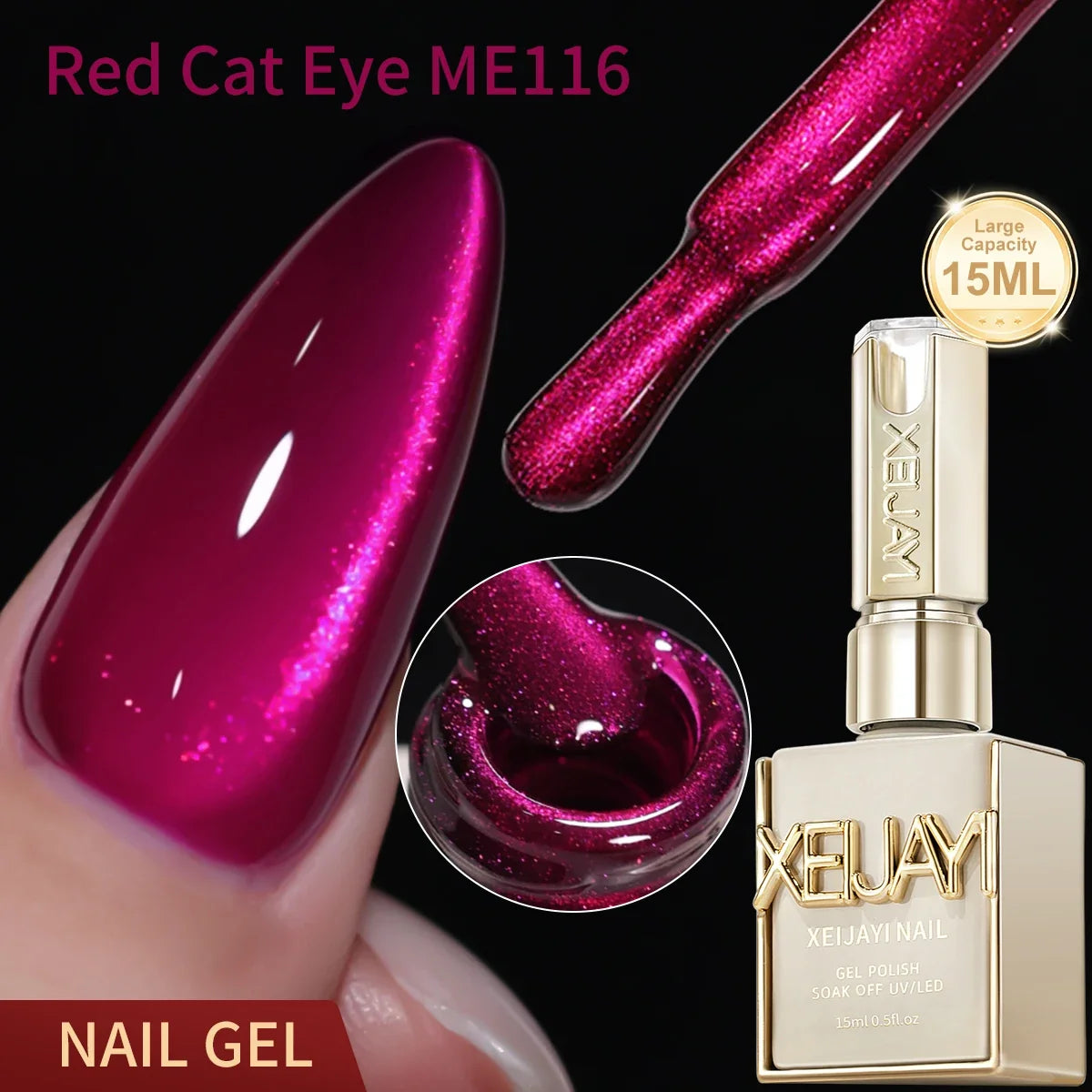XEIJAYI 1pc 15ML Blue cat eye Nail Gel polish Semi Permanent Nail Art Soaking UV LED Nail Salon DIY Nail Salon Gel Tri Light Beauty