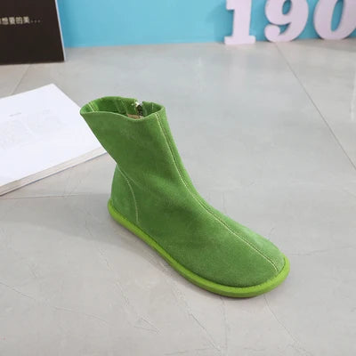 Autumn Women Shoes Fashion Casual Suede Ankle Boots Female Brown Chelsea Fashion student boots Pi-Mart