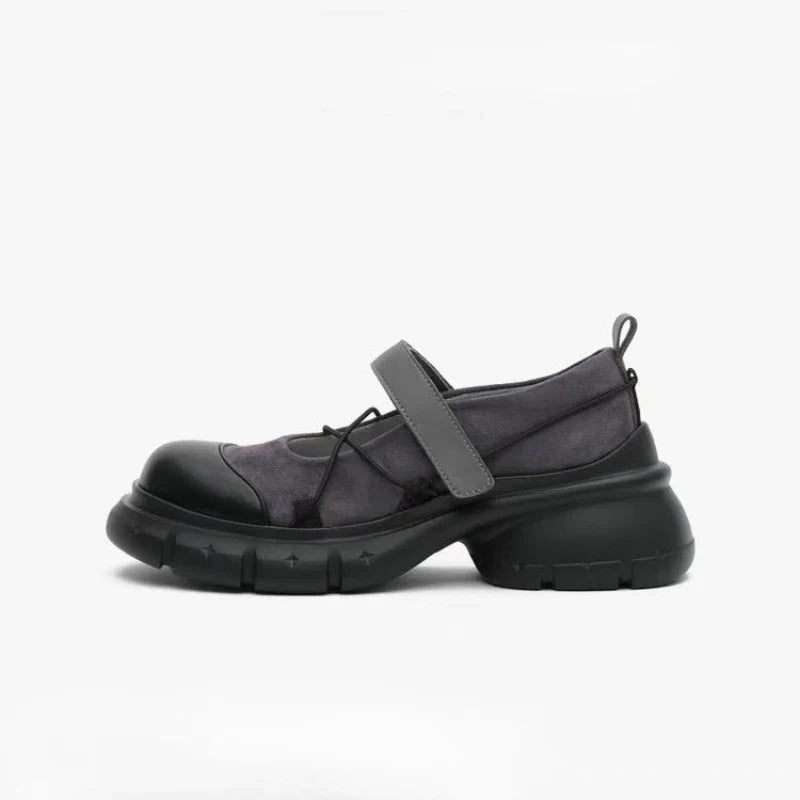 Women's Platform Mary Jane Loafers, Crisscross Strap Chunky Heel Casual Shoes, Sweet & Cool Style for Spring Daily Date & Party LadyShow.Store