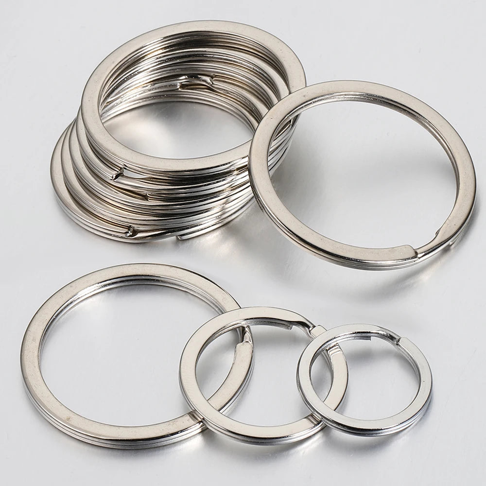 20pcs Metal Split Jump Rings Metal Hooks for DIY Keychain Pendant Making Accessory Pi-Mart