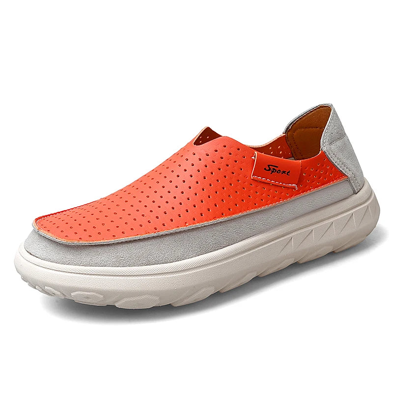 2026 New Men's Casual Shoes Fashion Comfortable Men's Shoes High Quality Leather Men Driving Shoes Handmade Flat Shoes Size 46 Pi-Mart