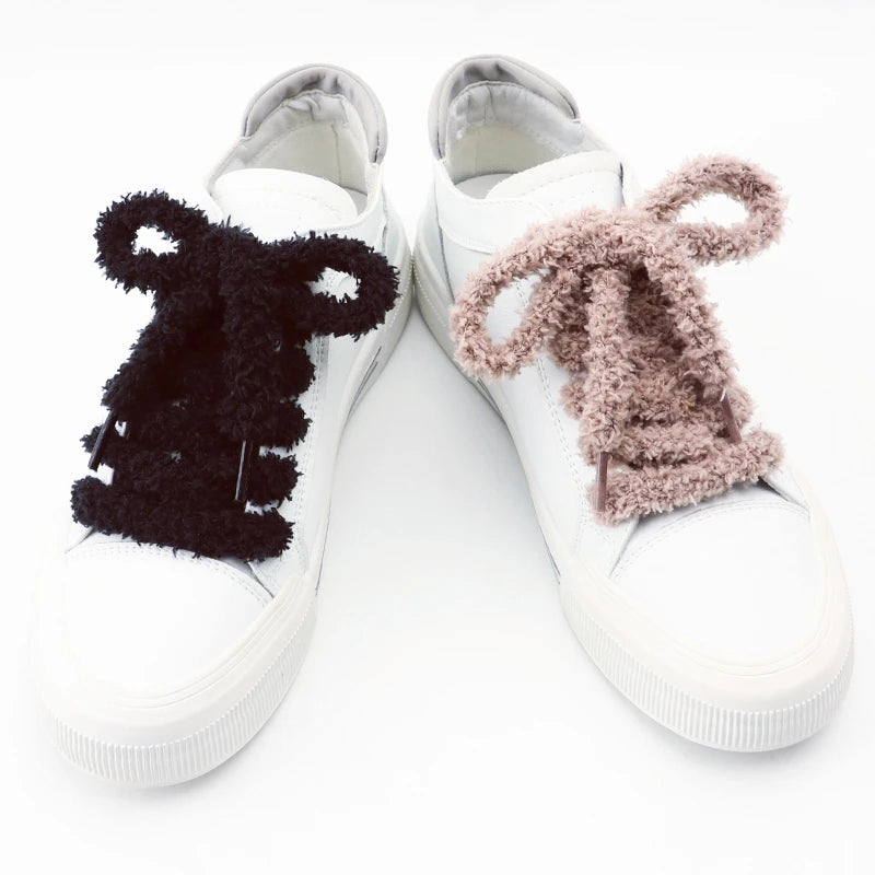 Fashion round plush laces Quality 1cm wide Sneakers Flats Casual laces Shoe accessories 80 /100 /120 /140 /160 Laces 1Pair Pi-Mart