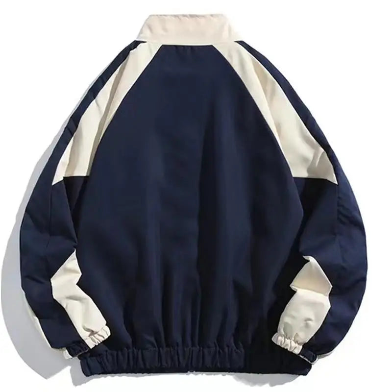 Hip Hop Varsity Jacket Men High Street Patchwork Color Black Windbreaker Coats Women Spring Autumn Thin Fashion College Jackets Pi-Mart