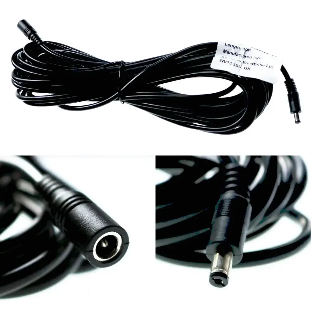 DC Extension Cable 1M 2M 3M 5M 10M 5.5x2.1mm Female to Male Plug for 12V 5V 24V Power Adapter Cord Home CCTV Camera LED Strip Pi-Mart