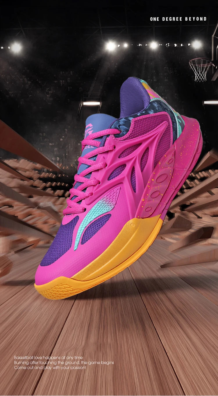 Men's Basketball Shoes Breathable Cushioning Non-Slip Wearable Runing Shoes Gym Training Athletic Basketball Sneakers for Men Pi-Mart