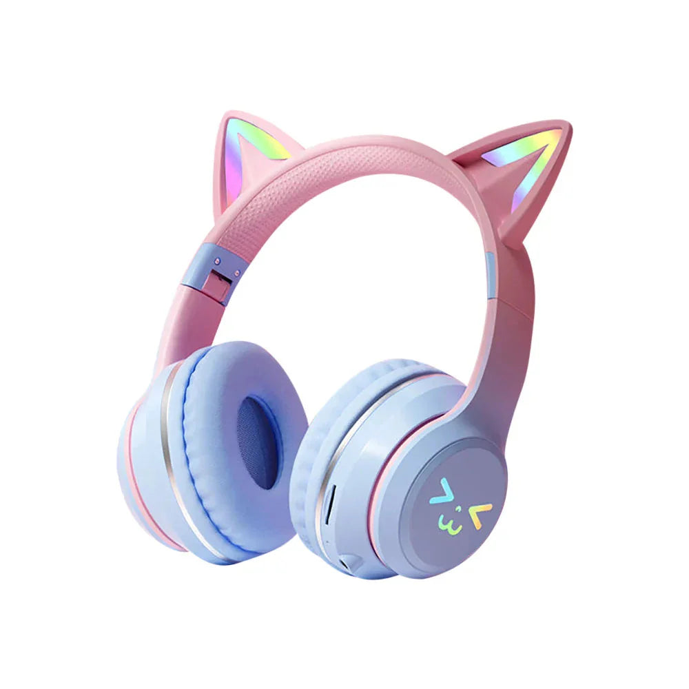 NNEOBA Cat Ear Wireless Bluetooth Headphone Blue LuxuryLifeWay Online Store