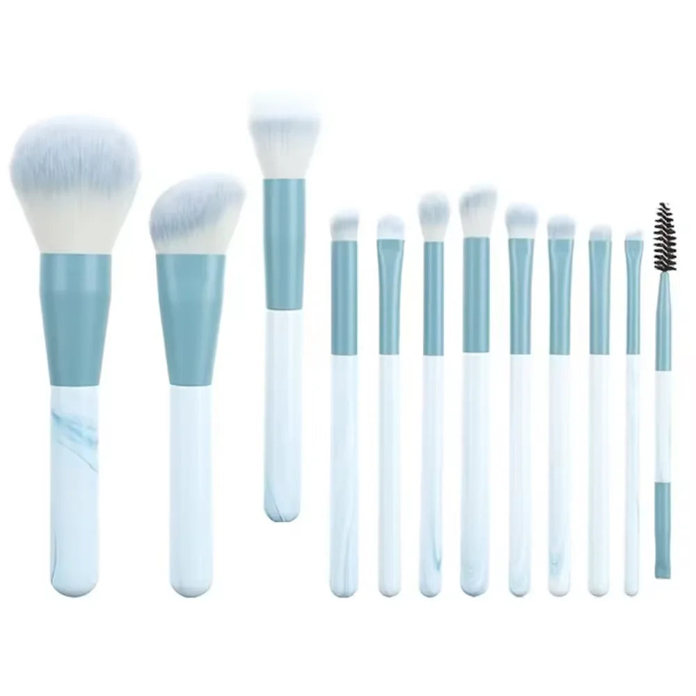 13 PCS Makeup Brushes Set Eye Shadow Foundation Women Cosmetic Brush Eyeshadow Blush Beauty Soft Make Up Tools Bag Tri Light Beauty