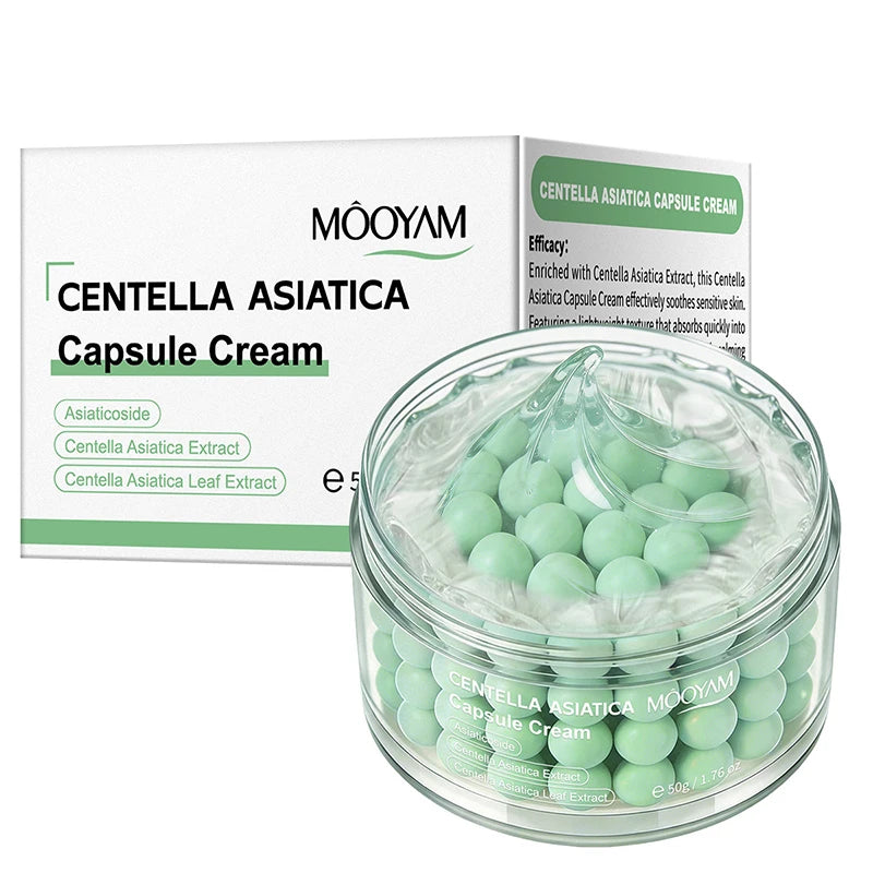 Korean Care Capsule Face Cream With Centella & Astaxanthin, Grape Seed Antioxidant Moisturizer, Soothing Barrier Care Skincare Pi-Mart