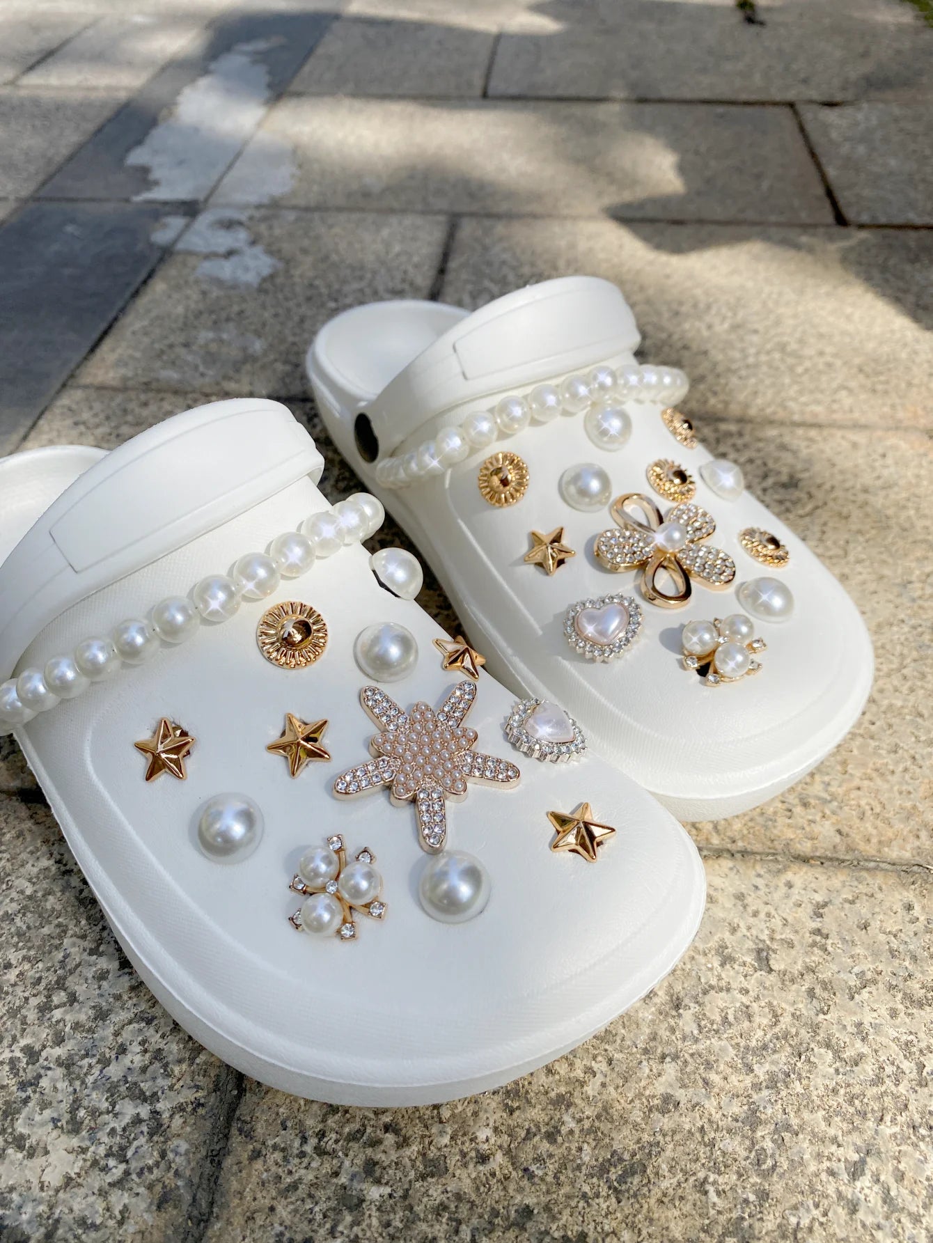 26pcs Hole Shoes Accessories, Including Detachable Star, Flower, Bear Design Shoe Charms, Suitable For Sandals & Beach Shoes & H Pi-Mart