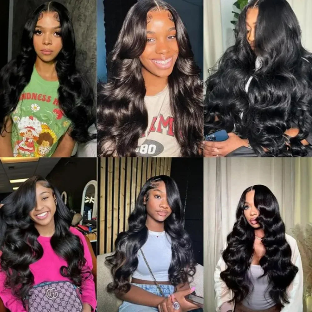 13x6 Body Wave Lace frontal Wig  Human Hair Pre Plucked Glueless 13X4 Brazilian Body Wave HD Transparent Lace Wigs For Women LadyShow.Store