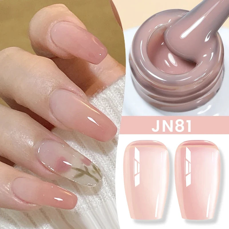 BORN PRETTY 83 Colors 10ml Jelly Nude Gel Nail Polish Autumn Amber Semi Transparent Manicure Soak off UV LED Nails Gel Varnish Tri Light Beauty
