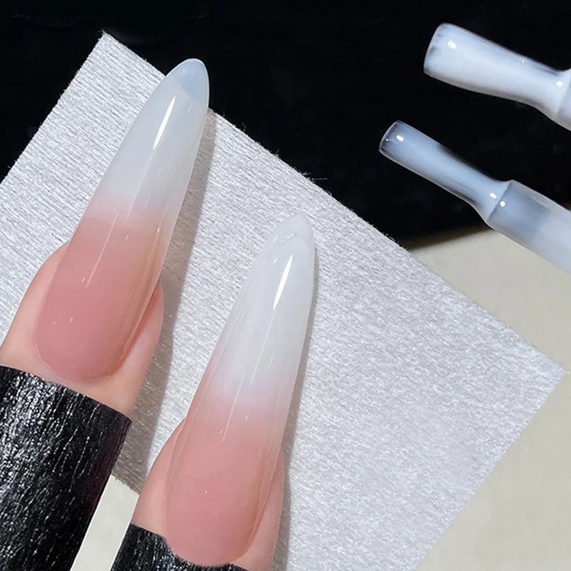 BORN PRETTY 10ml Milky Jelly White Gel Nail Polish Translucent Semi Permanent Soak Off UV LED Gel Varnish Manicure Nail Art Tri Light Beauty