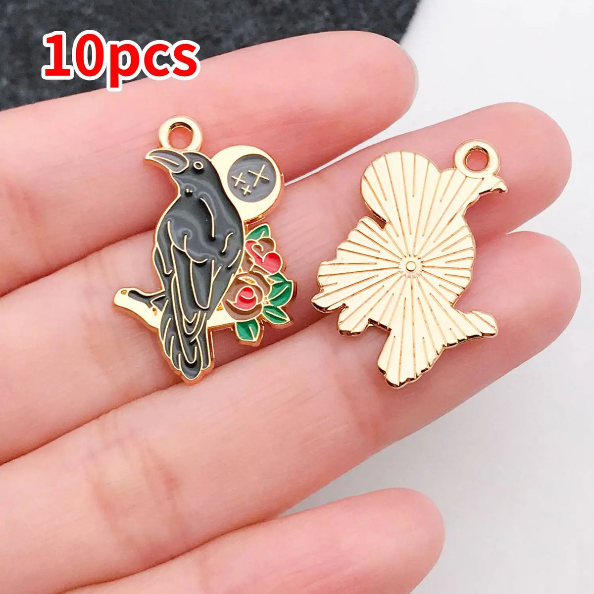 Mix 10/20 pcs of Alloy Enamel Halloween Charms Pendants, Suitable for DIY Necklace, Earring, Keychain Jewelry Making Accessory. Pi-Mart