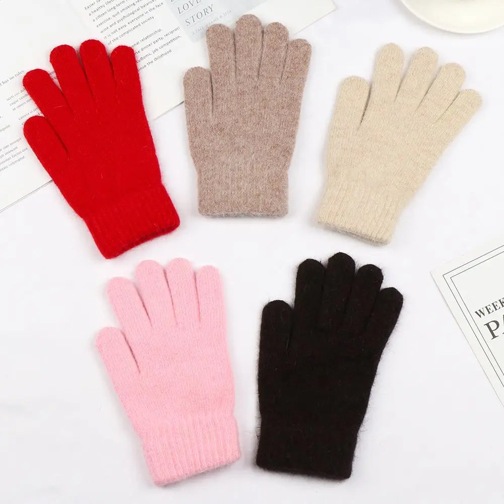 Fashion Elastic Outdoor Warm Thick Winter Gloves Mittens Full Finger Gloves Pi-Mart