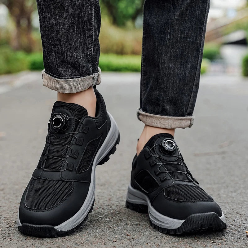 Men'S Spring And Autumn Sports Shoes Rotating Buckle Comfortable And Non Slip Hiking Sports Shoes Plus Size Men'S Shoes 39-48 Pi-Mart