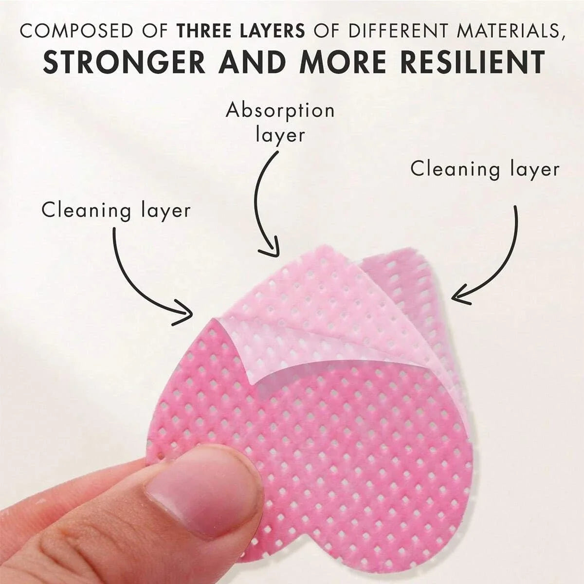 LULAA Glue Wipes Lint Free Nail Wipes Non-Woven Fabric Lash Glue Wipes Nail Polish Remover Wipes Use for Nail Polish Remover Tri Light Beauty