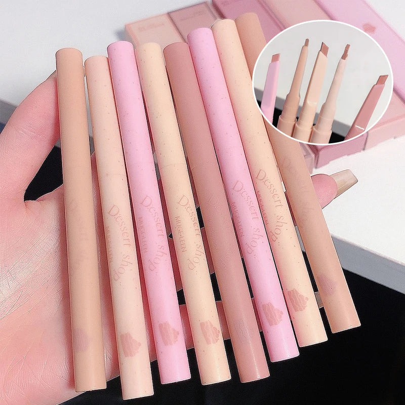 Dessert Lip Liner Automatic rotating waterproof lasting no color outline lip lipstick pen LadyShow.Store