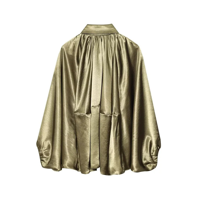 MUJER Ruched Bomber Jackets for Women Puffy Oversized Jacket Woman Summer Coats Demi-season Jacket for Women New in Outerwears LadyShow.Store