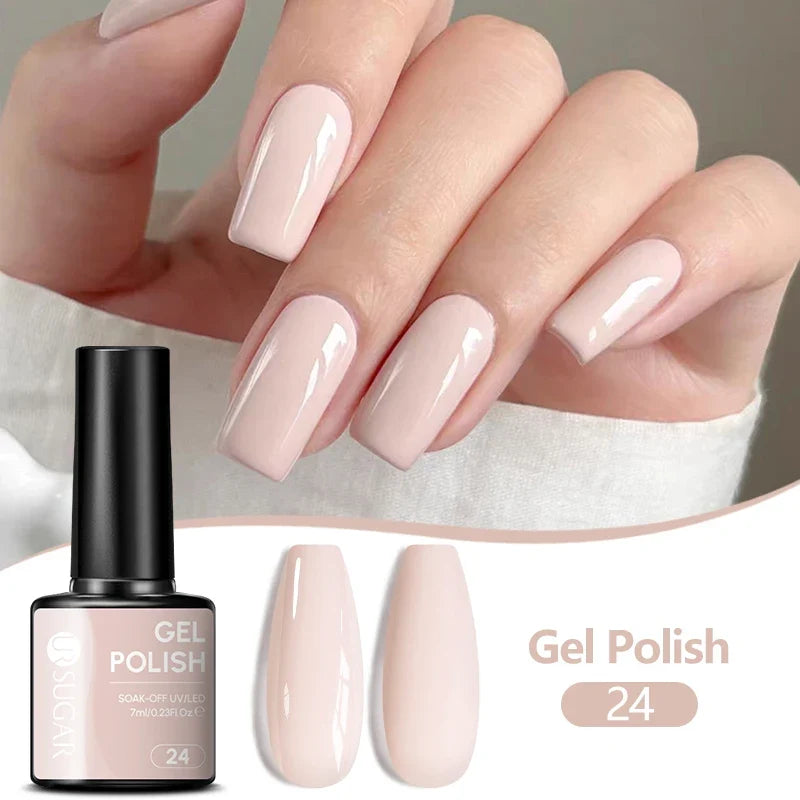 UR SUGAR 7ML Nail Gel Fresh Macaron 107 Colors All For Manicure Semi Permanent Soak Off LED UV Long-Lasting Nail Art Varnish Tri Light Beauty