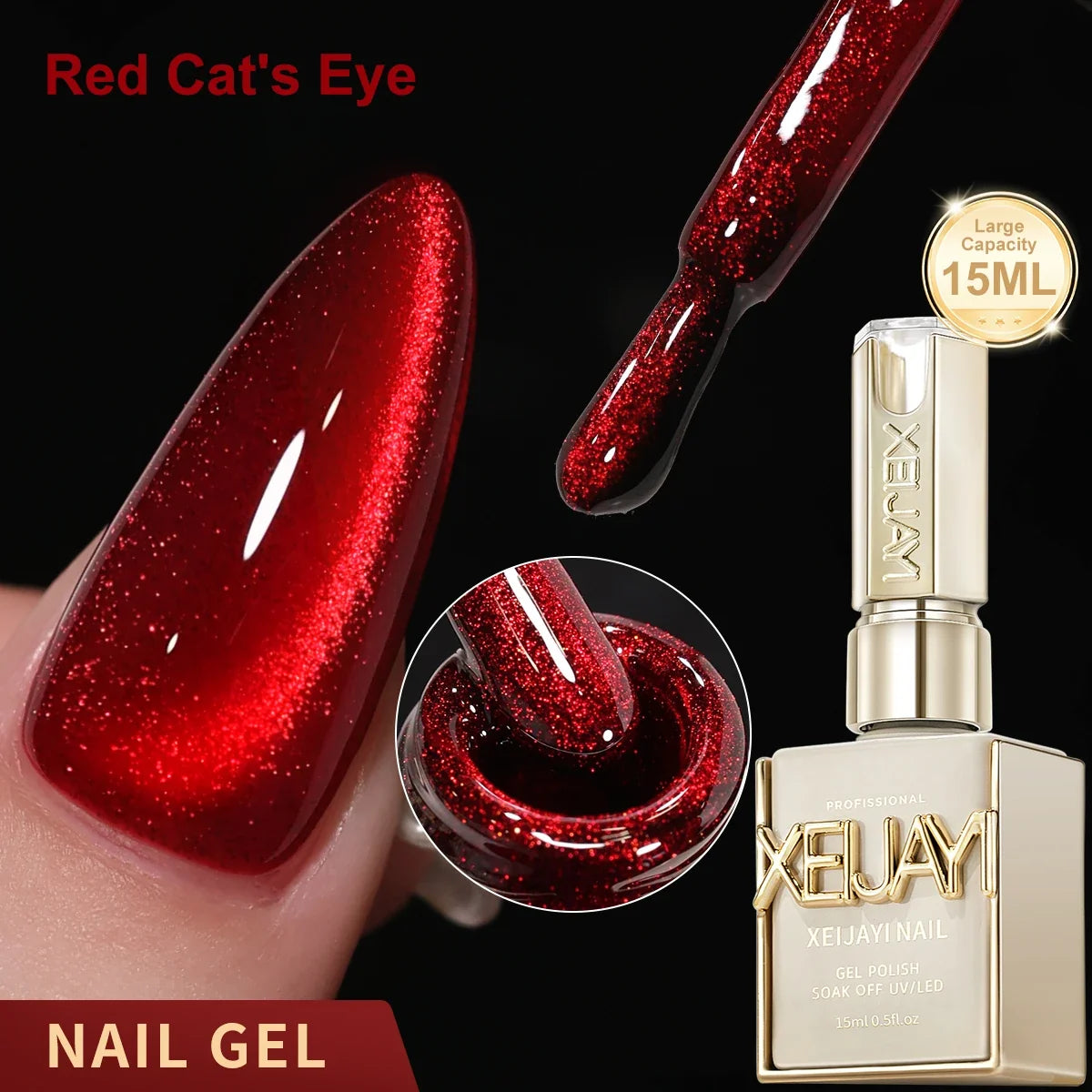 XEIJAYI 1pc 15ML Blue cat eye Nail Gel polish Semi Permanent Nail Art Soaking UV LED Nail Salon DIY Nail Salon Gel Tri Light Beauty