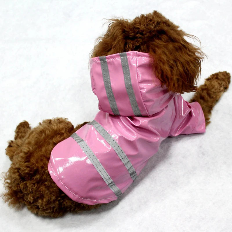 Waterproof Dog Jacket PU Dog Raincoat For Small Dogs Cats Reflective Puppy Raincape Chihuahua Yorkies Raincoat Pet Poncho Pi-Mart