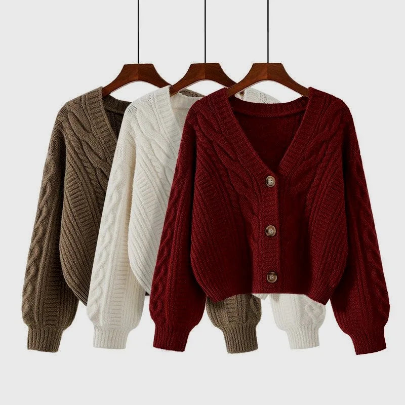Autumn Winter Fashion Cardigan Sweater Women Knitted Coats Female Solid Long Sleeve Casual Knit Jacket Cardigans Tops Knitwear LadyShow.Store