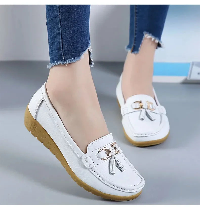 Women Shoes Slip On Loafers For Ballet Flats Women Moccasins Casual Sneakers Zapatos Mujer Flat Shoes For Women Casual Shoes Pi-Mart