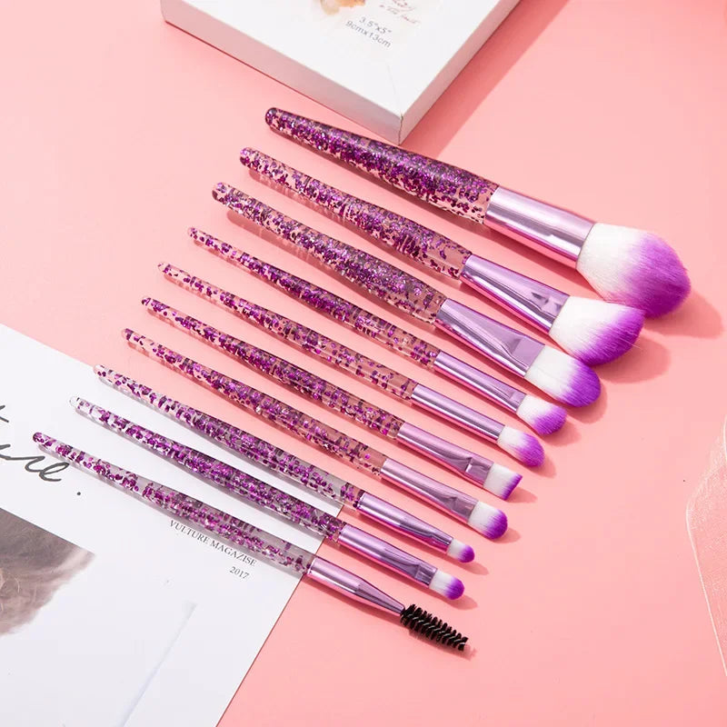 10PCS Makeup Brush Set Professional Super soft detail brush Blush Brush Foundation Concealer Eyeshadow Brush Tri Light Beauty