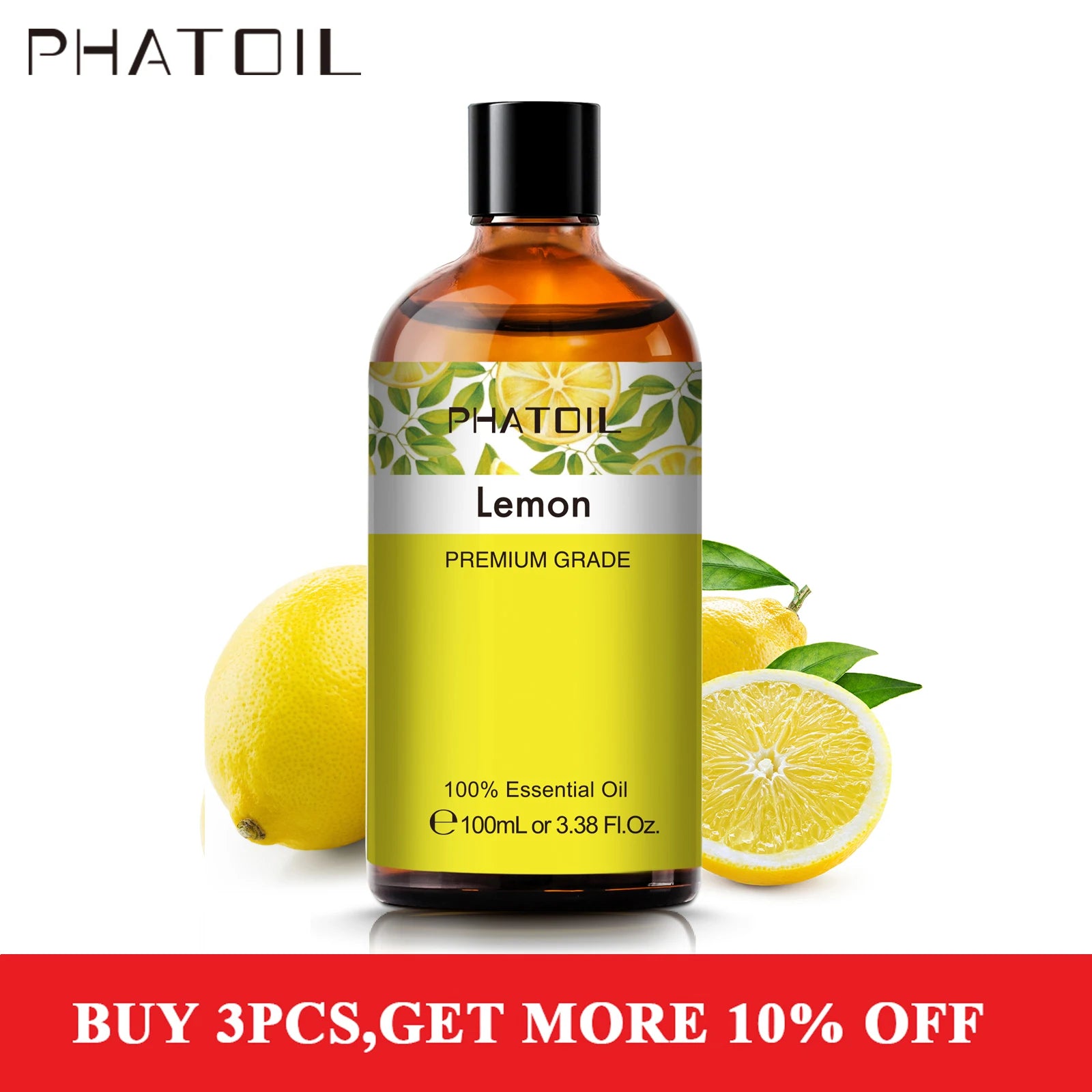 100ML Pure Natural Essential Oils Diffuser for Skin Care Rose Orange Lemon Lavender Rose Geranium Chamomile Avocado Aroma Oil Pi-Mart