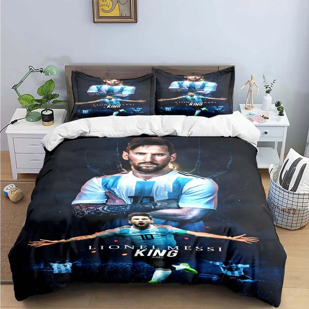 FashionFootball Star R-Ronaldo Printing Bedding Set Duvet Cover Comforter Bed  Youth Kids Girl Boys Luxury Birthday Gift Pi-Mart