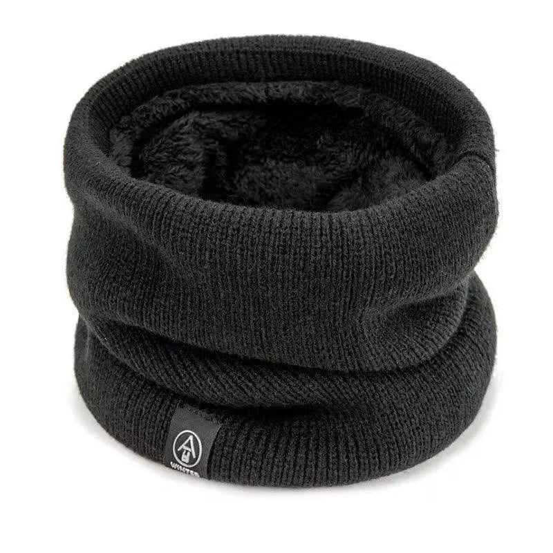 Warm Knitted Scarf Thickened Plush Windproof Winter Neck Gaiter Cold-proof Outdoor Sport Skiing Running Men Women Tube Scarf Pi-Mart