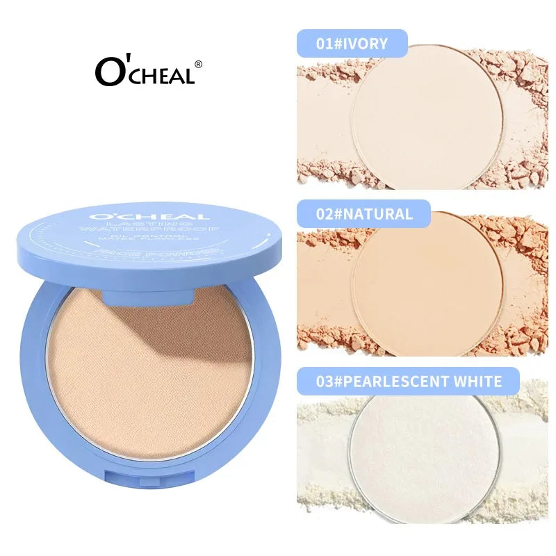 Concealer Setting Powder Compact Multi-Color Natural Drying Oil-Controlling Long-Lasting Waterproof Face Full Coverage Makeup Tri Light Beauty
