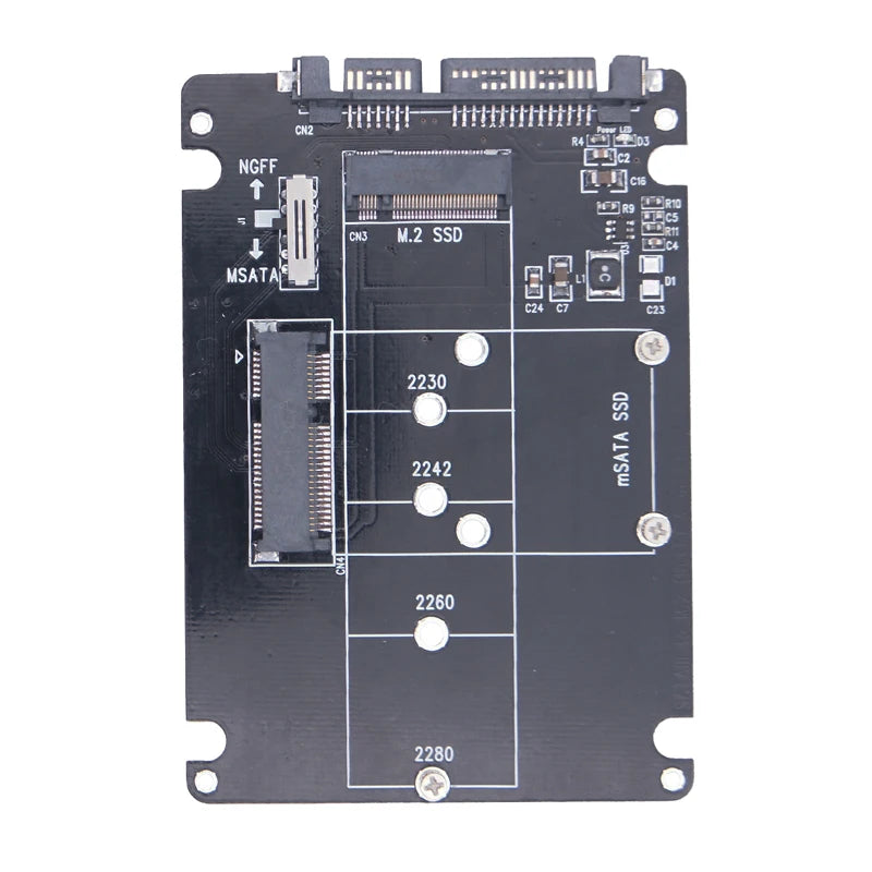 SSD Adapter M.2 NGFF or MSATA to SATA 3.0 Adapter USB 3.0 to 2.5 SATA Hard Disk 2 in 1 Converter Reader Card Cable for PC Laptop Pi-Mart