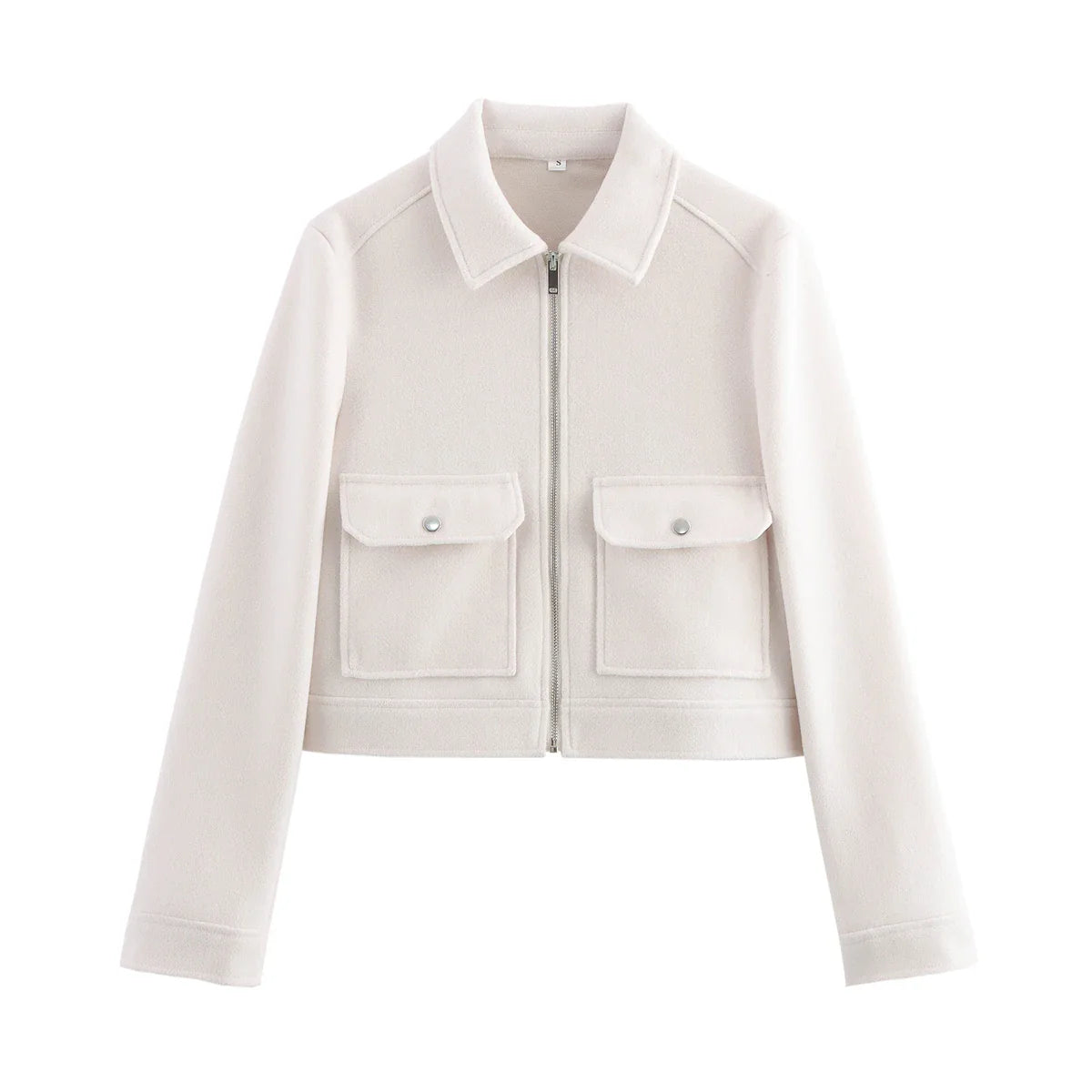 SLTNX Women's Zipper Jacket Coat New Winter Long Sleeve Pocket Outerwear Coat Short Street Elegant Women's Jacket LadyShow.Store