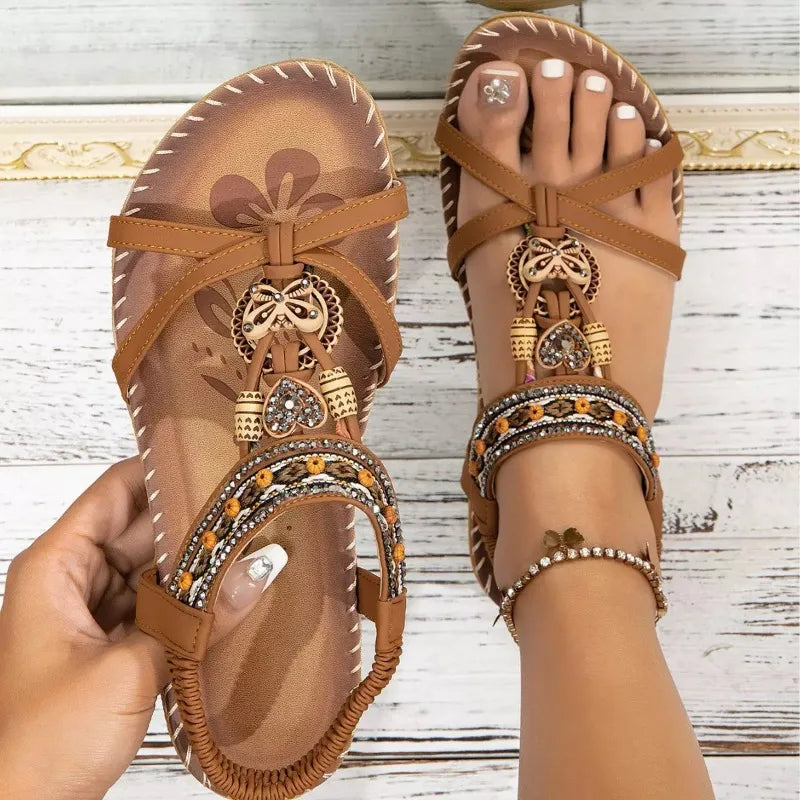Women's Sandals Bohemian Sandals Outdoor Soft Sole Beach Sandals Platform Lightweight Women Casual Shoes Flat Plus Size Sandal LadyShow.Store