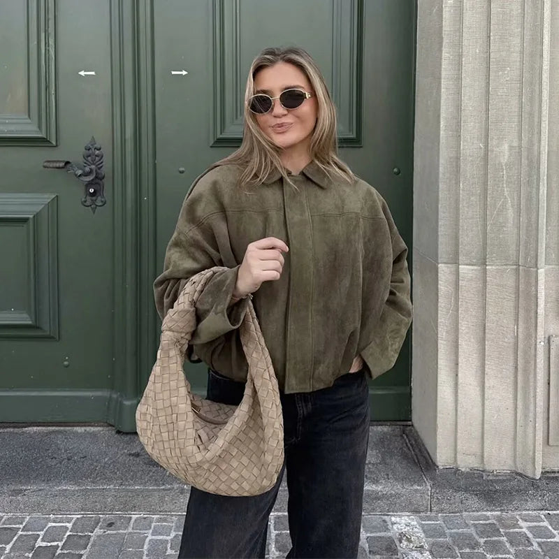 Women's Autumn Jacket Fashion Bomber Jackets Coats Winter Women's Coat Loose Women Jacket Vintage New Outerwear Pi-Mart