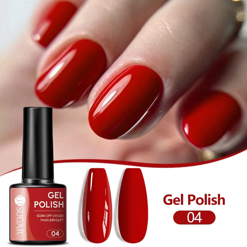 UR SUGAR 7ML Nail Gel Fresh Macaron 107 Colors All For Manicure Semi Permanent Soak Off LED UV Long-Lasting Nail Art Varnish Tri Light Beauty