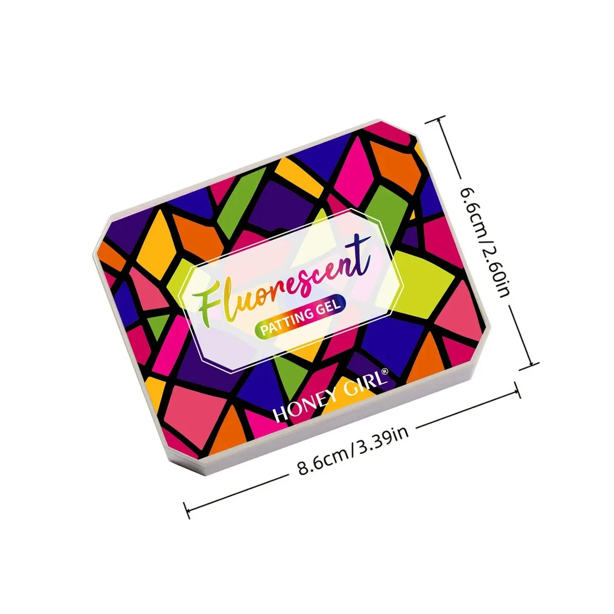 1pc Nine Grid Fluorescent Pat Gel Transfer Gel Rainbow Bright Colors High Saturation UV&LED Nail Polish Gel Salon DIY Y2K INS Tri Light Beauty