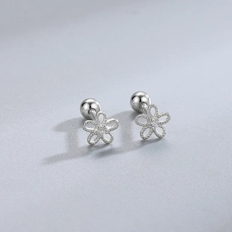 New Fashion Heart Stud Earrings for Women Hypoallergenic Screw Cartilage Helix Earring Girls Piercing Accessories Jewelry Gifts Pi-Mart